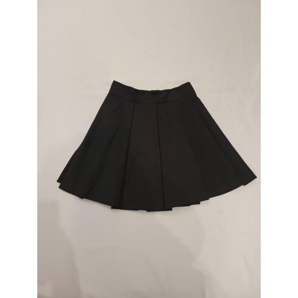 XXI Junior Girls Small Pleated Mini Skirt Black Dark Academia Preppy Goth
